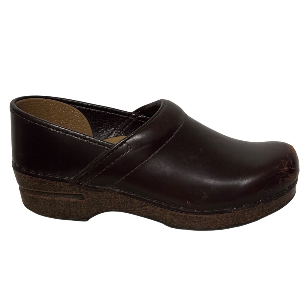 Women’s DANSKO Professional Narrow Espresso Oiled Full Grain Clog Sz 39N